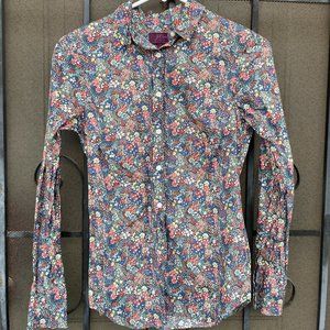 J Crew Liberty Fabrics floral button-down shirt, in Elderberry print